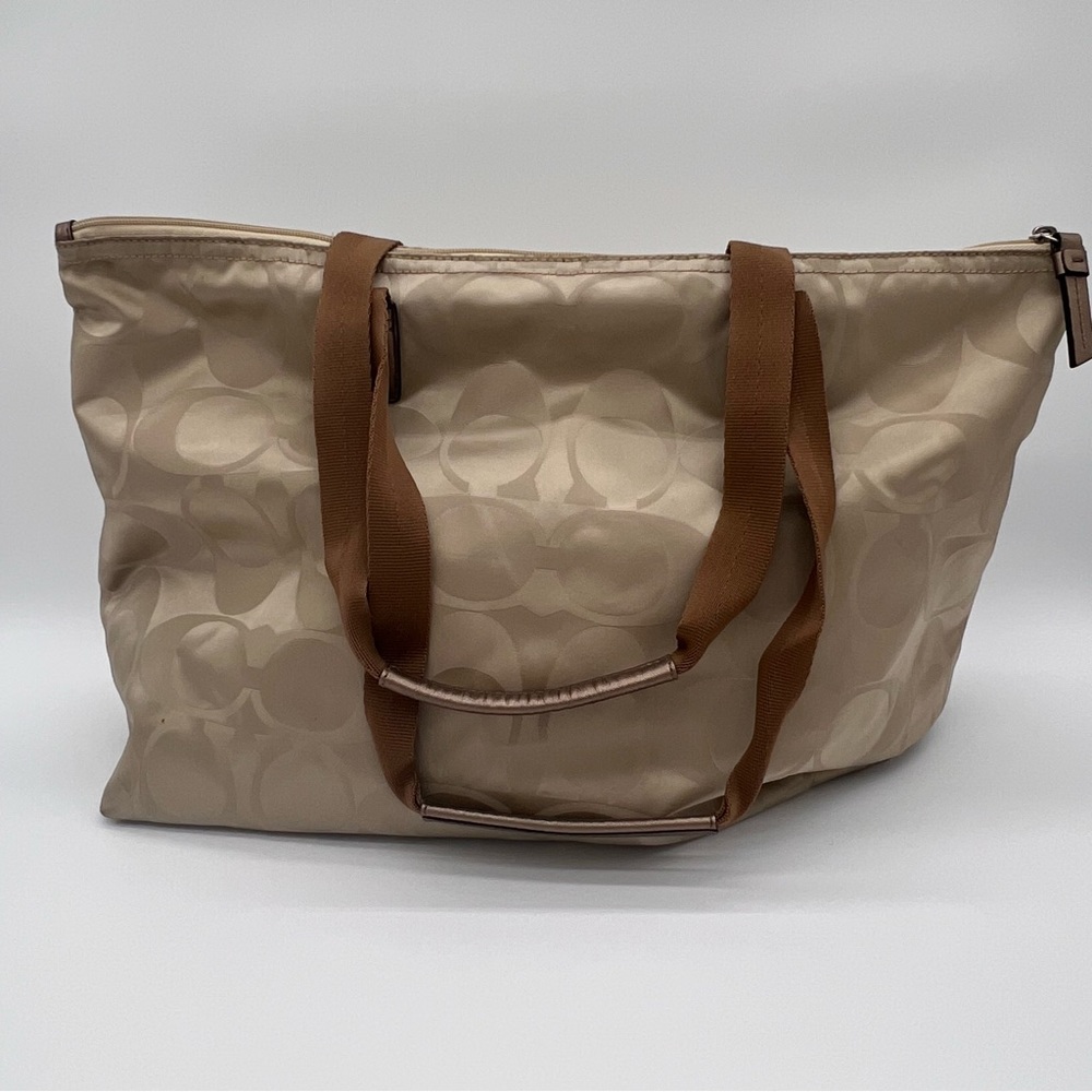 🥀 Coach Fabric Tote Weekender Bag & Matching Tote - Picture 6 of 14